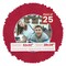Red Suede Mat Board for 32x32 Frames - Circle Opening for 28x28 Photos